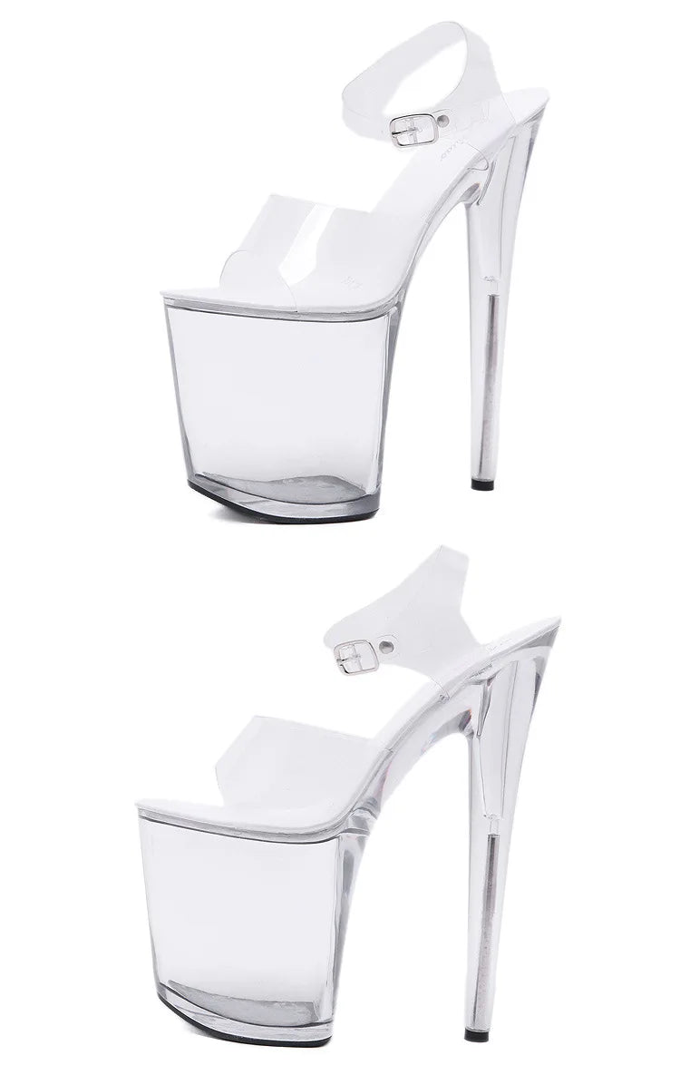 High Heel Crystal Platform Sandals for Women