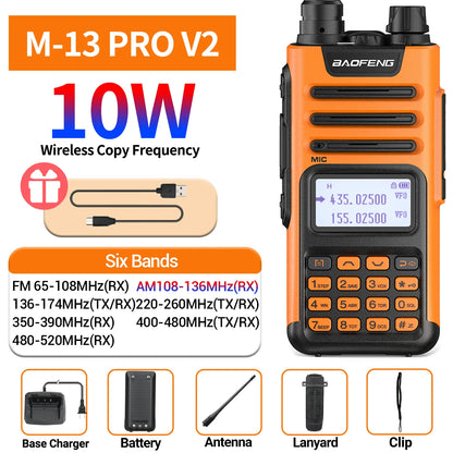 BaoFeng M-13 PRO V2 High Power Multi Band Walkie Talkie