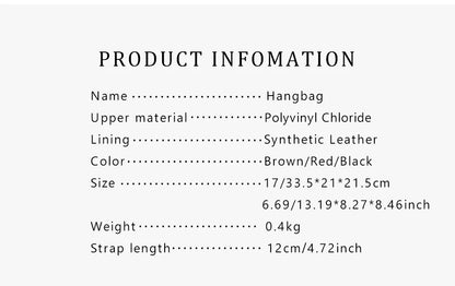 Large Capacity Women's Shoulder Bag with Letter Print