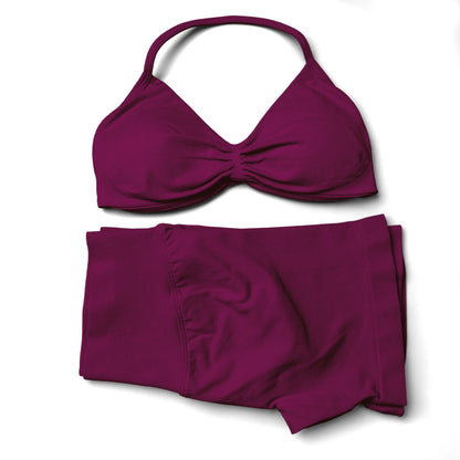 Seamless Strappy Yoga Bra and Scrunch Butt Shorts Set