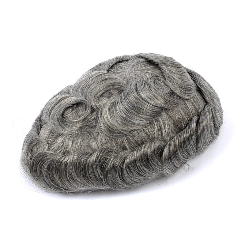 Topunique Swiss Lace Men Toupee Hair Replacement System
