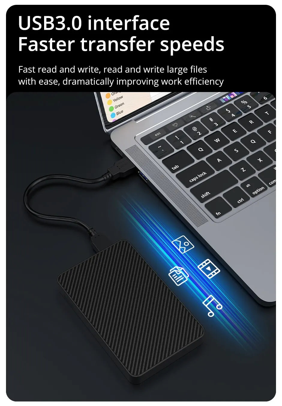 External Portable Hard Drive 1TB USB 3.0 for PC and Console