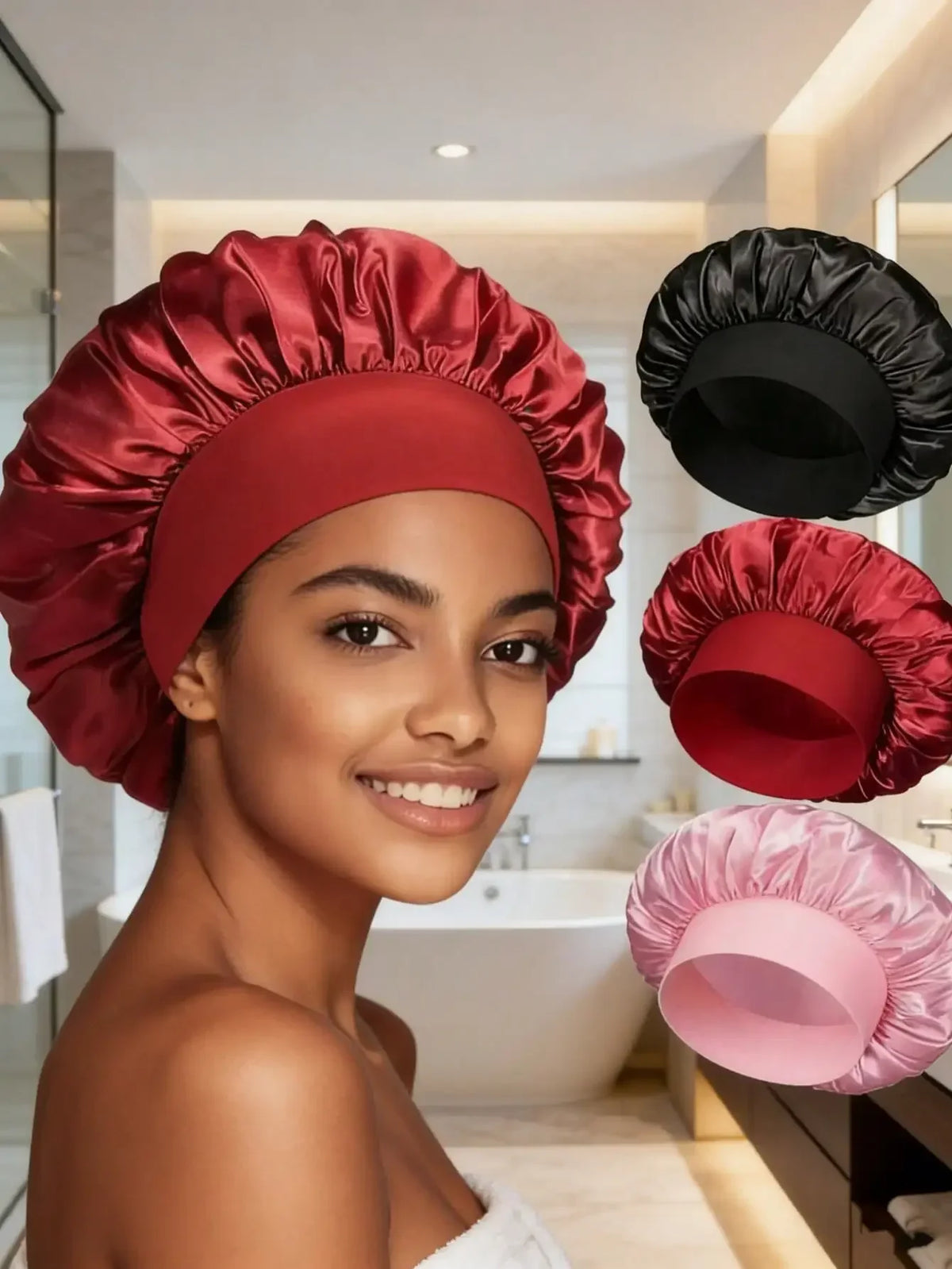 Luxury Satin Silk Sleep Cap for Women and Unisex