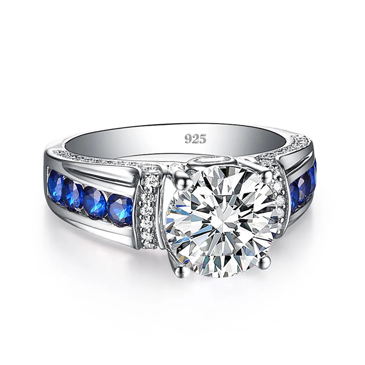 2ct Moissanite Diamond Ring for Women in Sterling Silver
