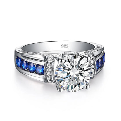 2ct Moissanite Diamond Ring for Women in Sterling Silver