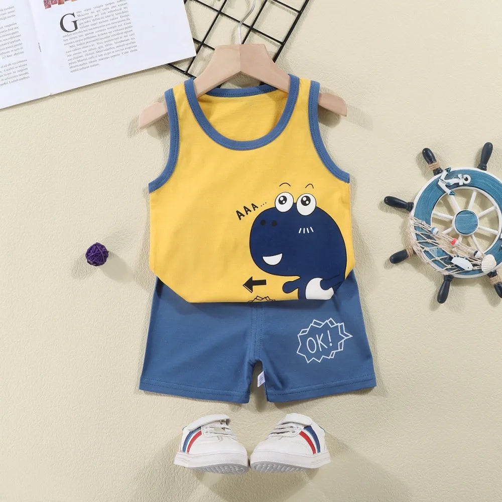 Cotton Summer Kids Clothing Set T-Shirt and Shorts