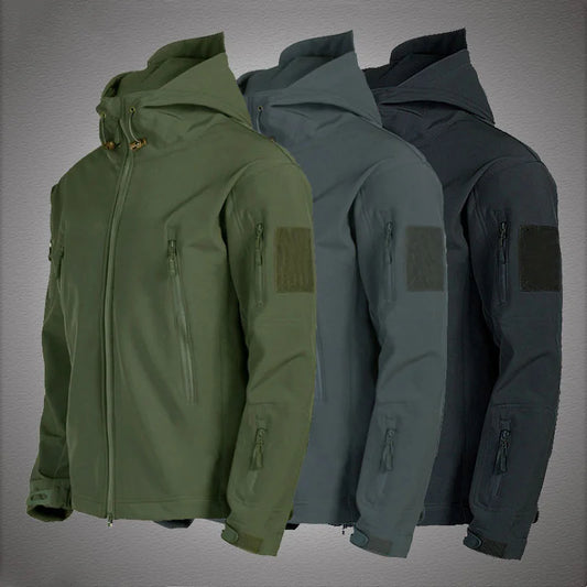 Military Shark Skin Soft Shell Jacket Men Tactical Waterproof