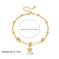 Gold Stainless Steel Bohemian Personalized Anklet