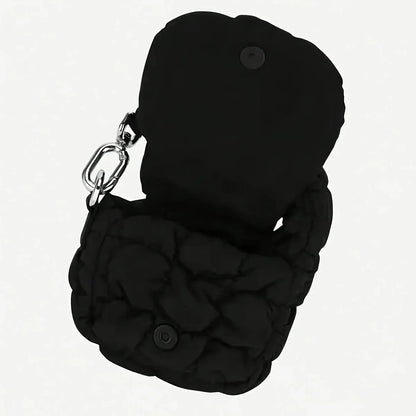 Black Nylon Mini Cloud Waist Pack with Coin Purse