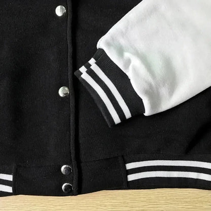 Men's Multi-Color Cotton Streetwear Baseball Jacket