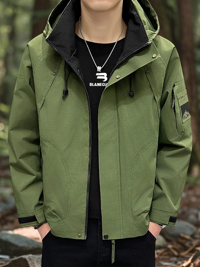 Men's Waterproof Softshell Jacket for Hiking and Camping