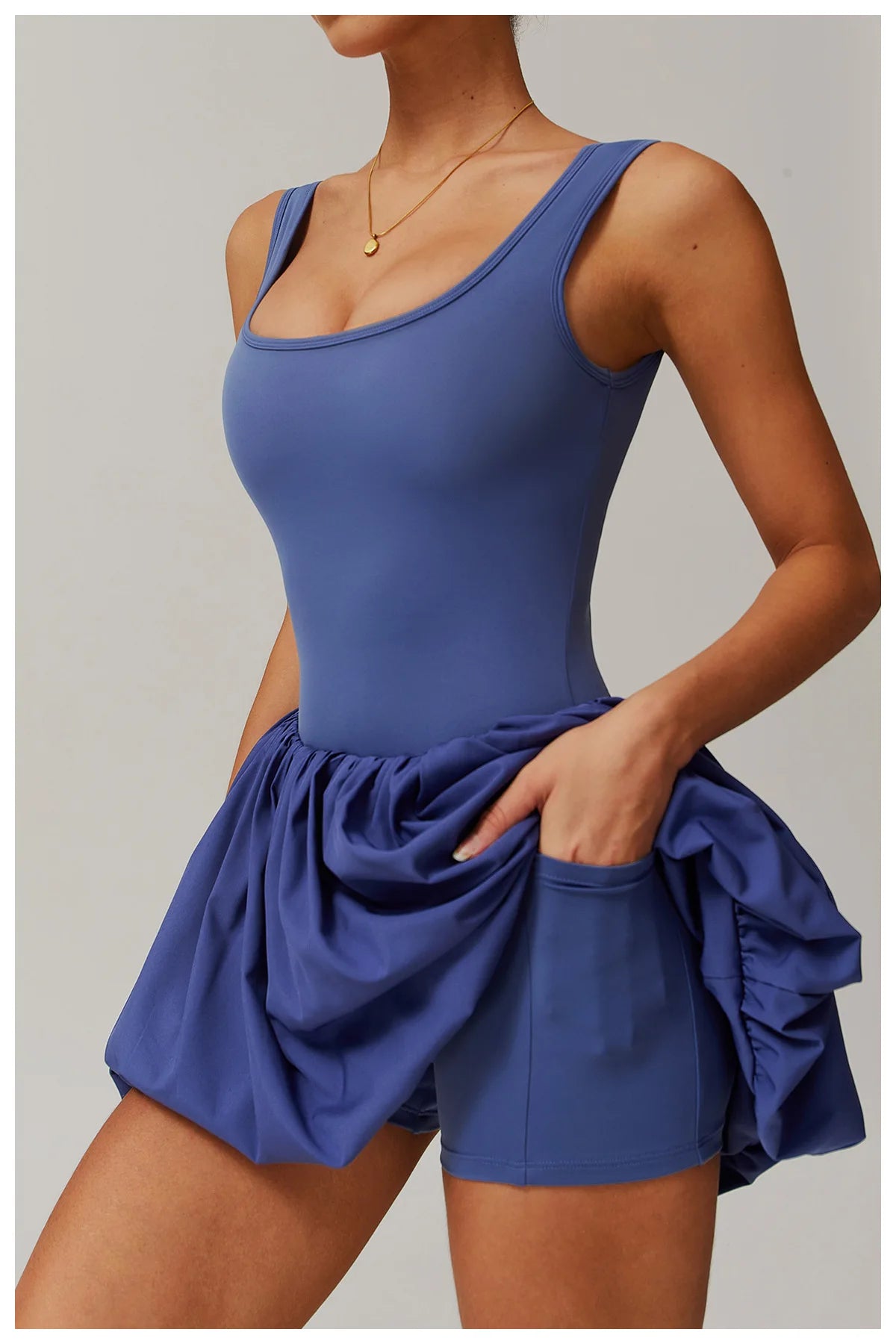 Women Yoga Jumpsuit Set Anti Glare One-Piece Dress