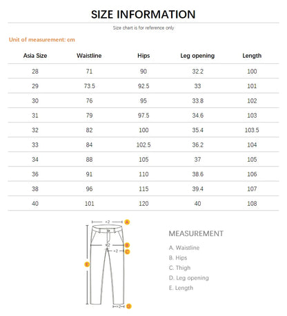 Men's Slim Denim Jeans Casual Elastic Trousers Black Gray