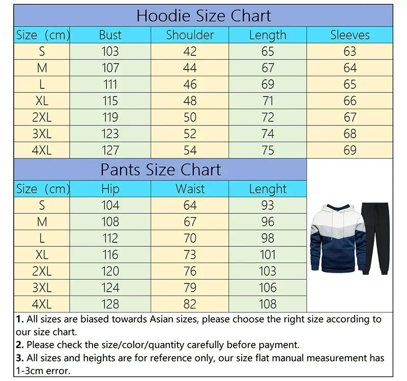 Men's Casual Hoodie Tracksuit for Autumn and Winter