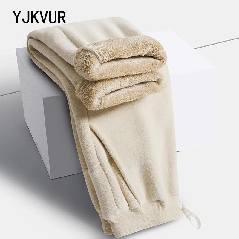 Unisex Winter Fleece Liner Drawstring Sweatpants