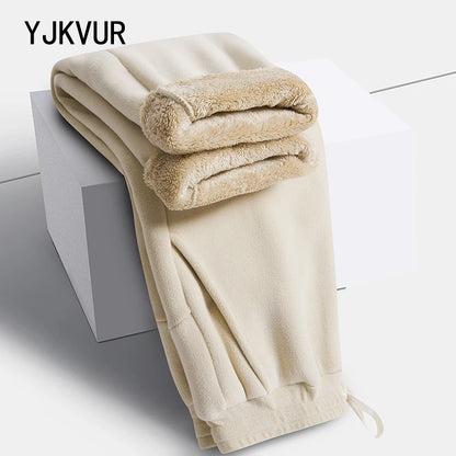 Unisex Winter Fleece Liner Drawstring Sweatpants
