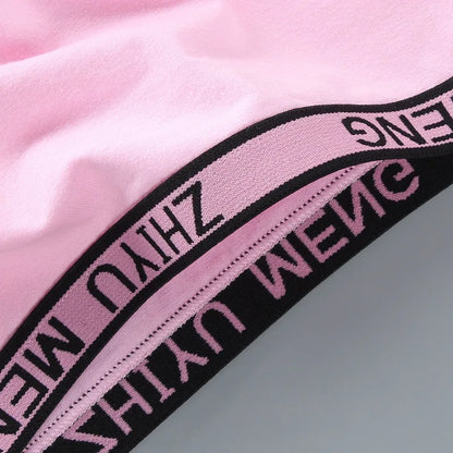 Teenage Girls Cotton Panties Solid Color Mid Waist Briefs