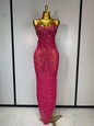 Luxury Rhinestone Mesh Bodycon Dress for Women