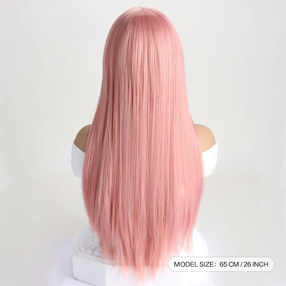 26 Inch Long Straight Synthetic Wig for Women