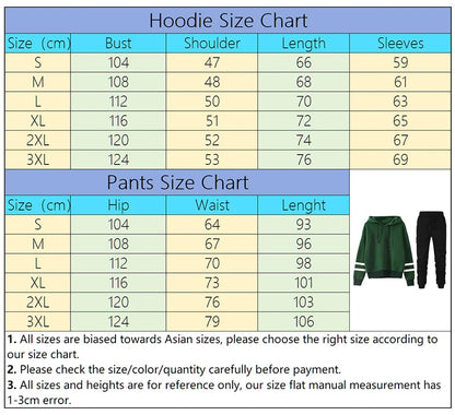 Womens Casual Stripe Hoodie and Sweatpants Set