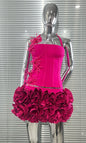 Black Red Women Strapless Bodycon Mini Skirt Set