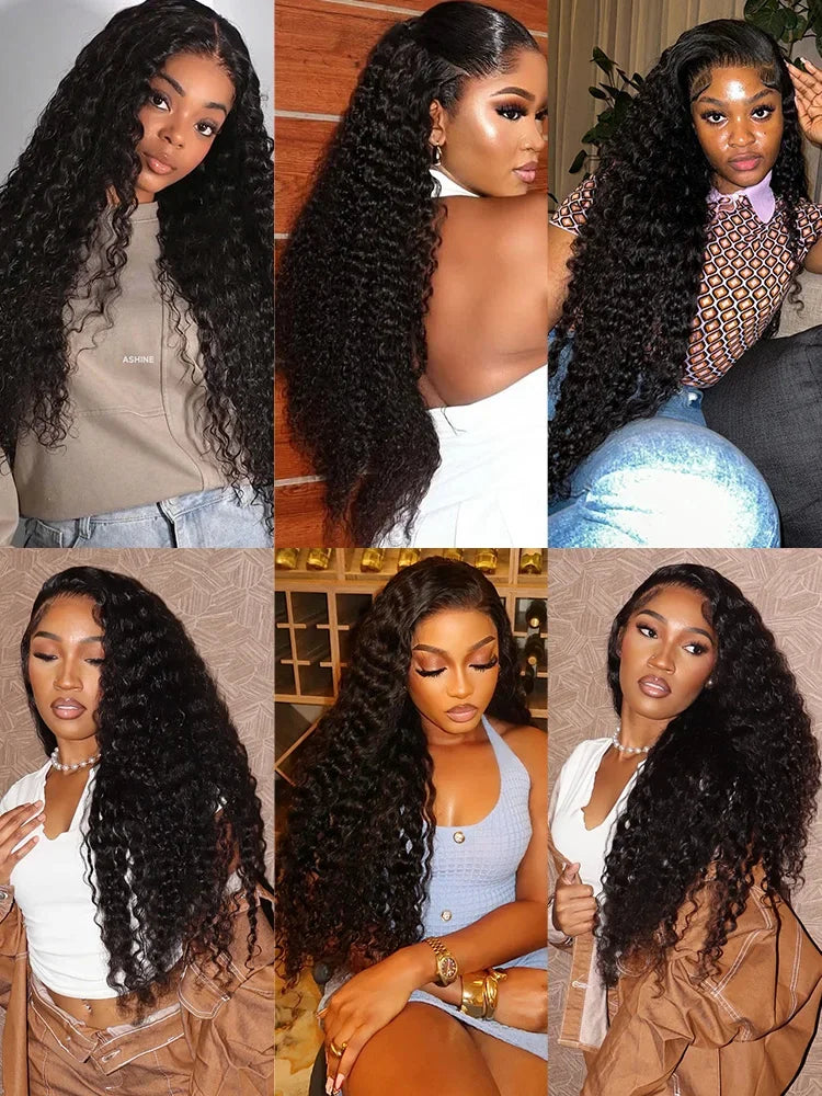 40 Inch Deep Wave Human Hair Lace Frontal Wig