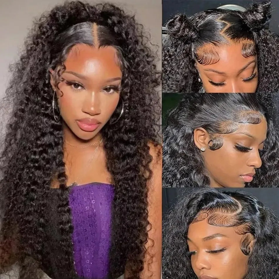 13x6 Deep Wave Human Hair Wig 250 Density 40 Inch