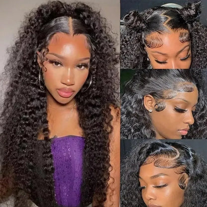 13x6 Deep Wave Human Hair Wig 250 Density 40 Inch