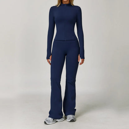 Yoga Suit Sports Set for Women Long Sleeve Athletic Wear