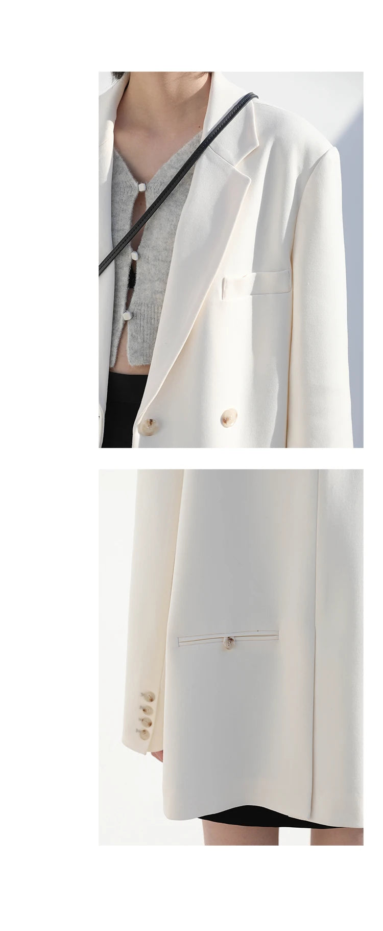 CHIC VEN Women's Solid Blazer Long Sleeve Office Wear
