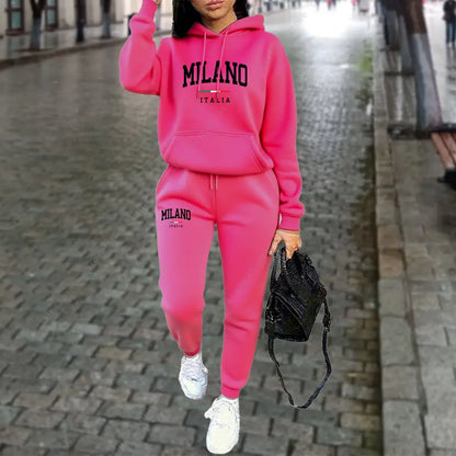 Women's 2pcs Hoodies and Pants Sports Suit