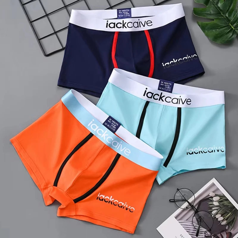 Cotton Boxer Shorts for Men 3Pcs Breathable Underwear