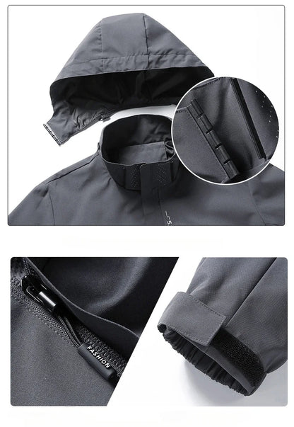 Men's Lightweight Waterproof Hooded Rain Jacket