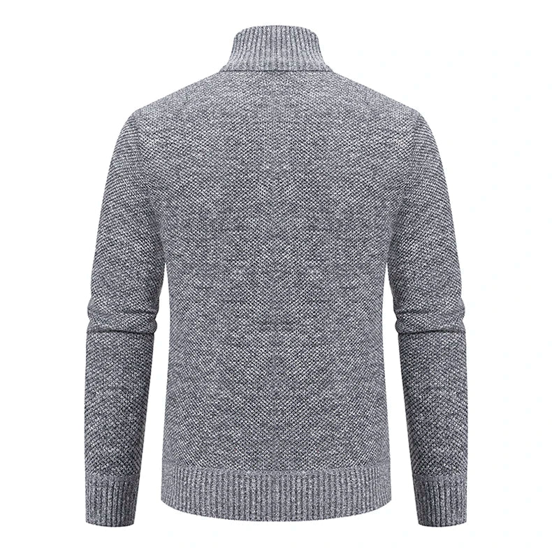 Men's Fleece Zipper Cardigan Casual Sports Coat