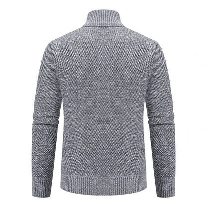 Men's Fleece Zipper Cardigan Casual Sports Coat