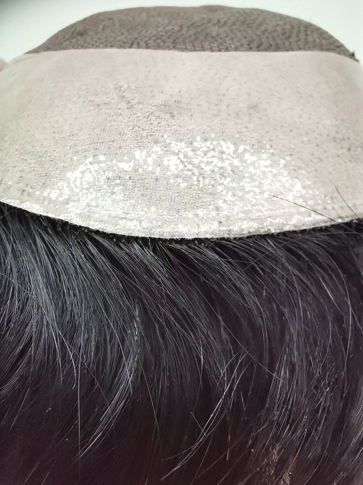 Fine Mono Toupee for Men Natural Black Human Hair