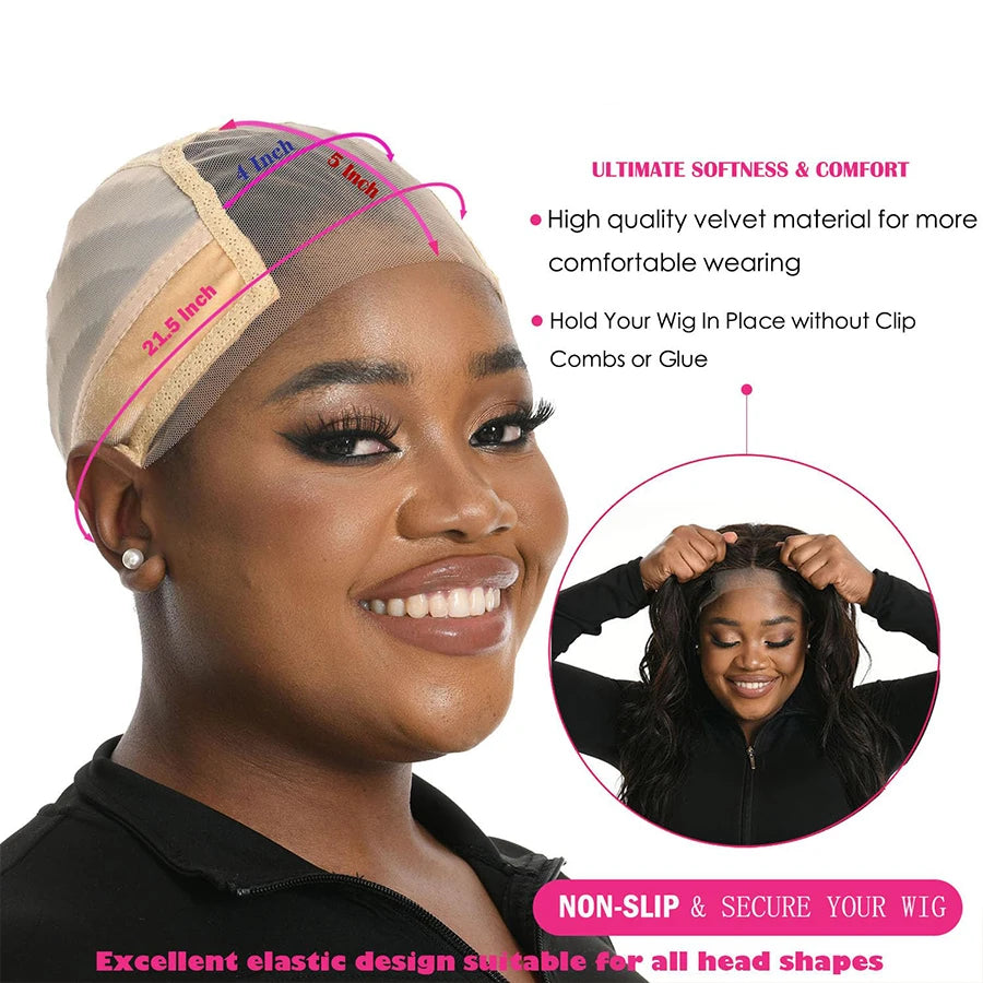 Hd Lace Wig Cap with Adjustable Velvet Grip