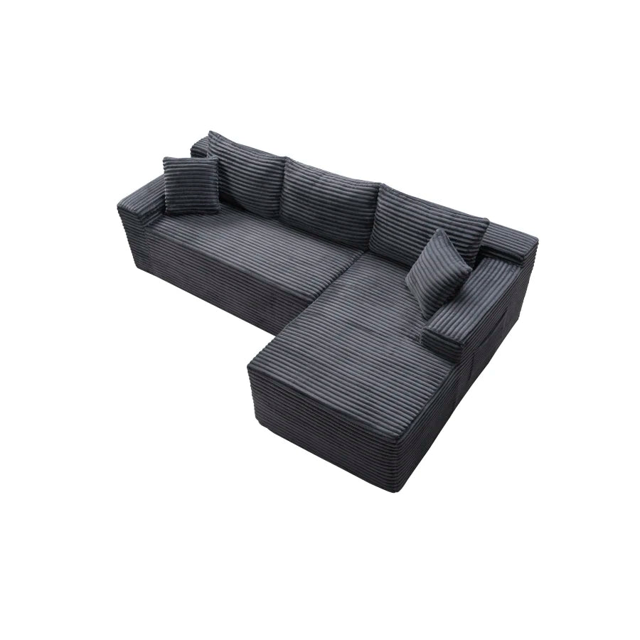 106.3 Inch Cloud Modular Sectional Sofa with L-Shape Chaise