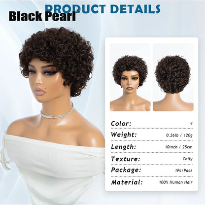 Brazilian Afro Puff Pixie Bob Wig 99J Natural Brown