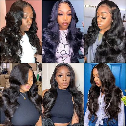 Body Wave Lace Frontal Wig 200 Density Human Hair 42 44 Inch