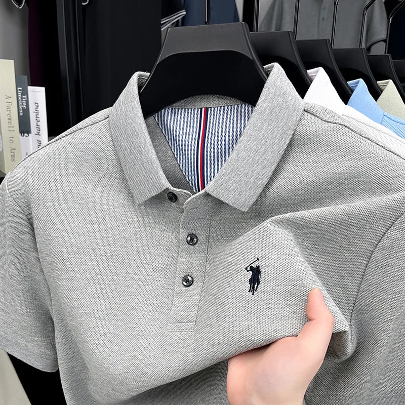 Cotton Short Sleeved Men's Polo Shirt Casual T-Shirt