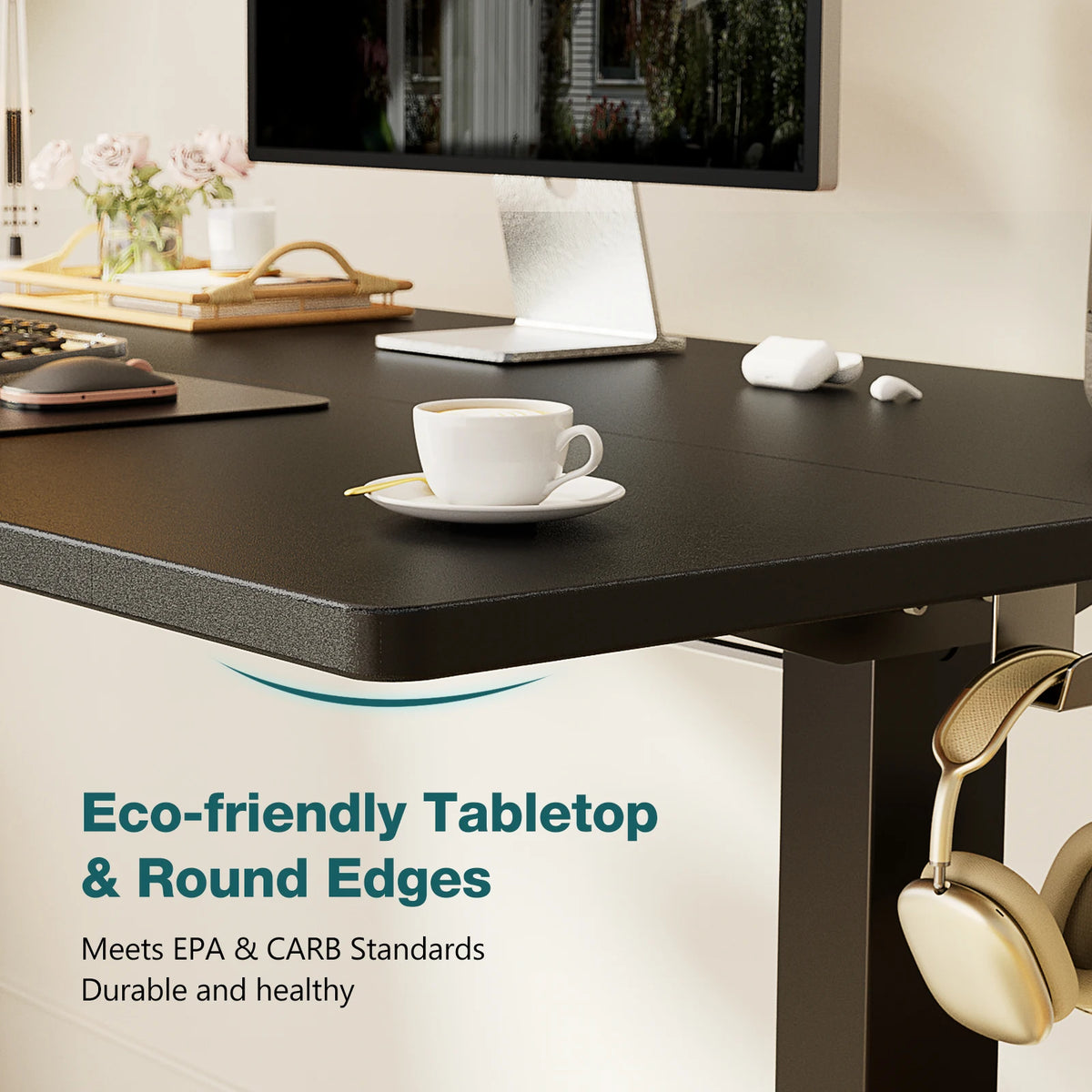 JHK Electric Adjustable Height Standing Desk for Office
