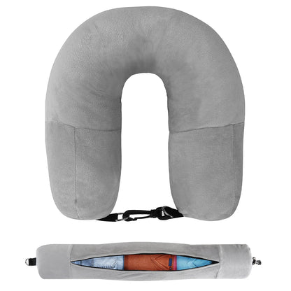 U-Shaped Travel Neck Pillow with Storage Bag