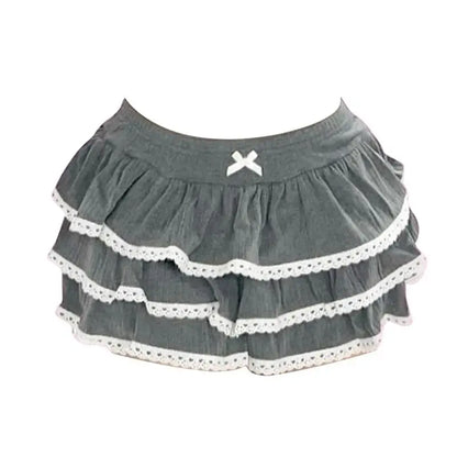 Pink Polka Dot Mini Skirt for Women