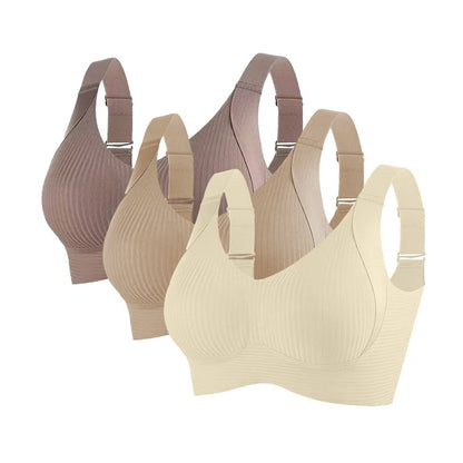 3-Pack Women's Push-Up Seamless Bralette M-4XL
