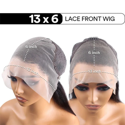 13x6 Deep Wave Human Hair Wig 250 Density 40 Inch