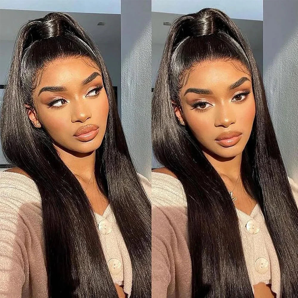 Bone Straight Lace Closure Wig Brazilian Human Hair 16-42 Inches