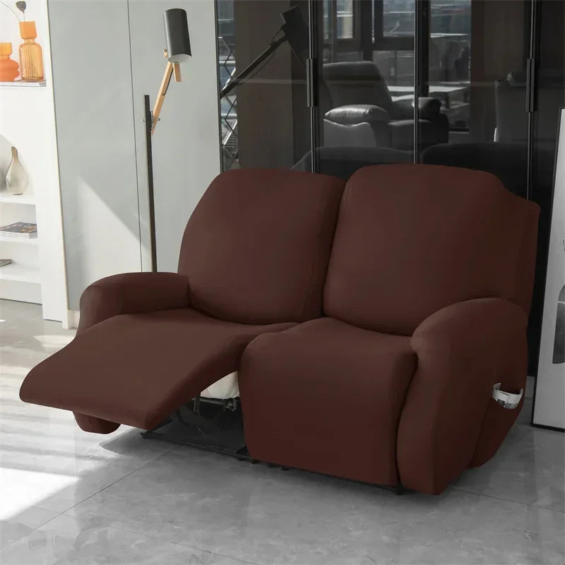 Soft Polyester Recliner Sofa Cover Solid Color