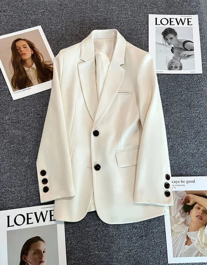 Elegant Long Sleeve Blazer Coat for Women