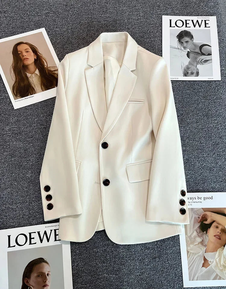 Elegant Long Sleeve Blazer Coat for Women